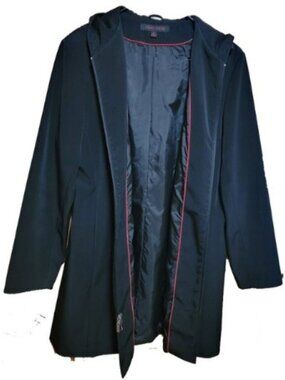 Classic Lined Hooded Jacket /  Anne Klien - Black (Sz XL)